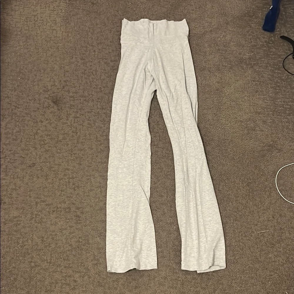 John Galt Gray High-Waisted Flare Pants